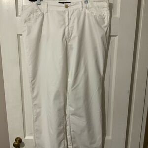 White cotton wide leg lightweight pants. Ralph Lauren, size 16